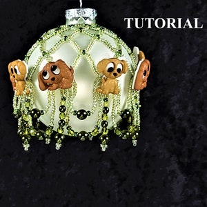 TUTORIAL, Button-Button Ornament, beading, KathLor Designs, PDF, Digital Download image 2