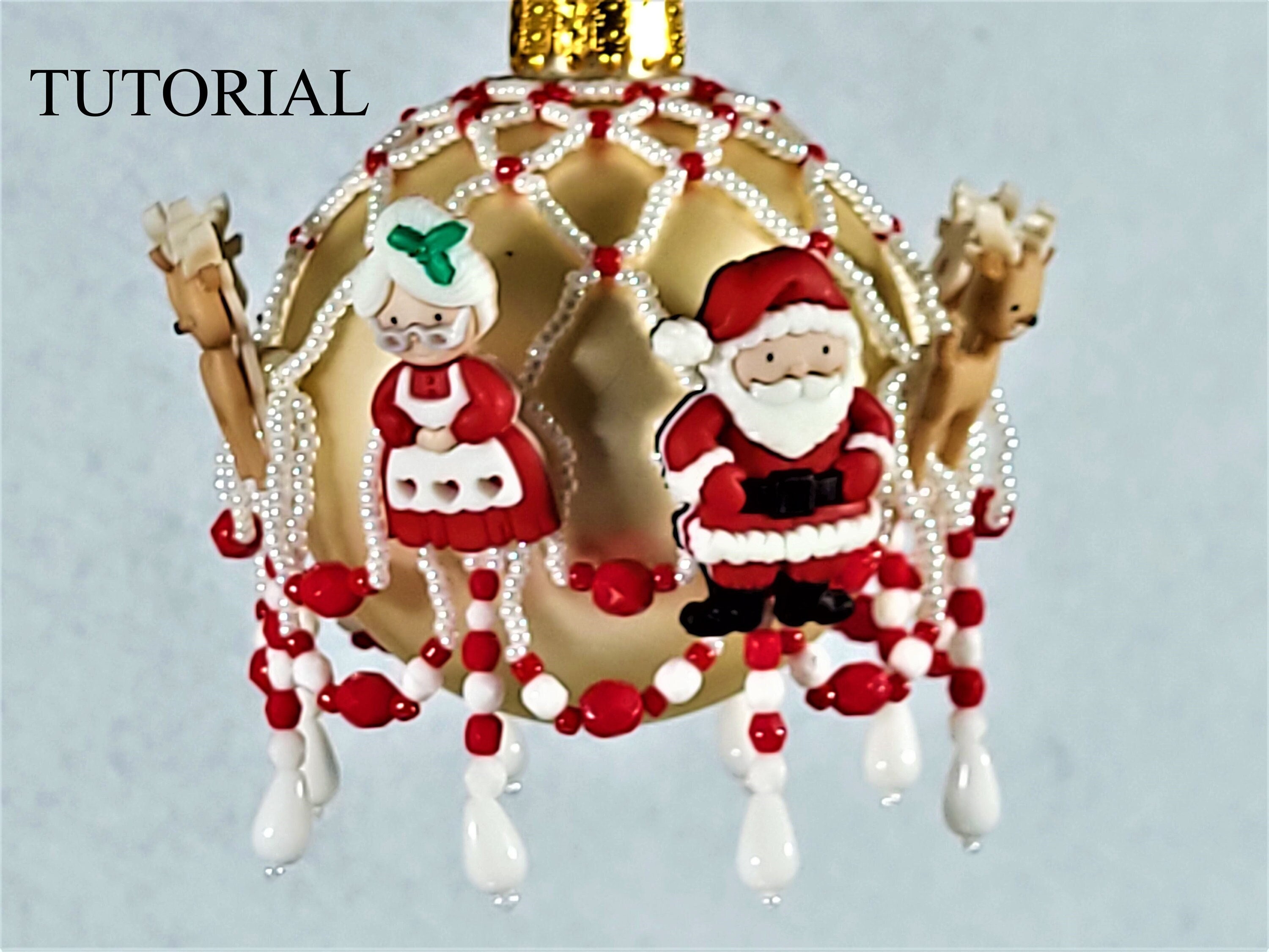 TUTORIAL, Button-button Ornament, Beading, Kathlor Designs, PDF ...