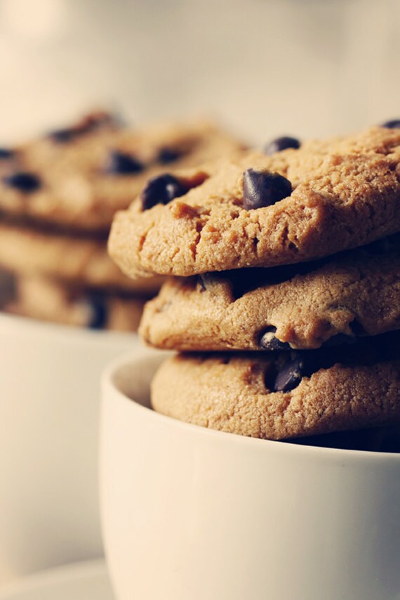 Items similar to Chocolate Chip Cookies Photo, Still Life Food