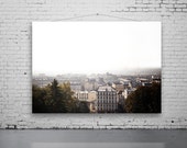 Paris Photography, View of Paris from Montmartre Photo, Montmartre, Autumn in Paris, Original Paris Photography, Paris Rooftops, Paris Mist