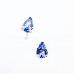 Pear Cut Tanzanite Studs