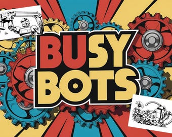 Robot Coloring Book: Cartoon Bots, Fun Crafts (Digital Download)