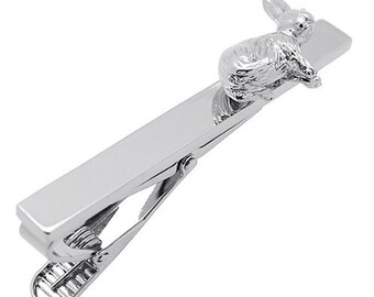 Vintage Bunny and Man Tie Clip Unusual Tie Clip Tie Clips Gun Tie Clip Funny Tie Clip Cartoon Bunny Tie Clip Unisex Tie Clip
