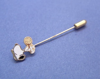 Vintage 1970's Aviva Snoopy Stick Pin Tennis