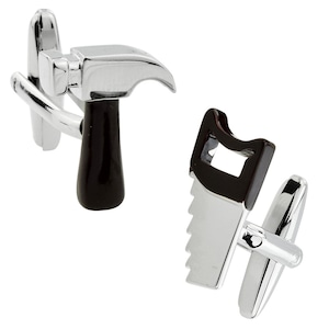Hand Saw And Hammer Cufflinks