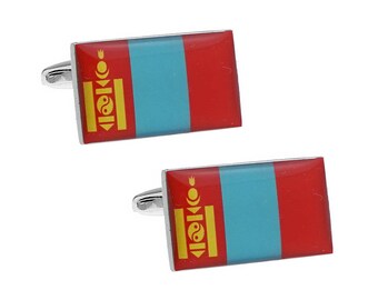 Mongolia Flag Cufflinks