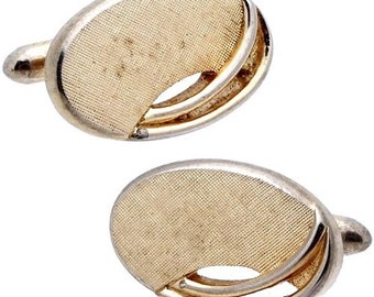 Antique/Vintage Gold tone Oval Cufflinks #1430