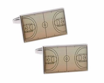 Basketball Court Cufflinks