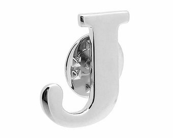 Alphabet Letter J Lapel Pin