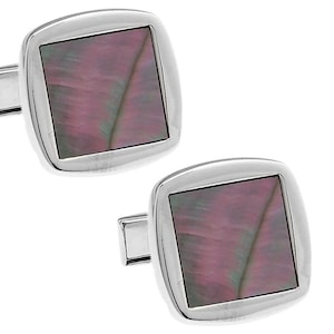Square shell cufflinks