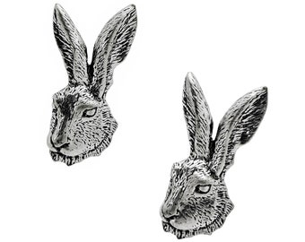 Rabbit Bunny Pewter Cufflinks