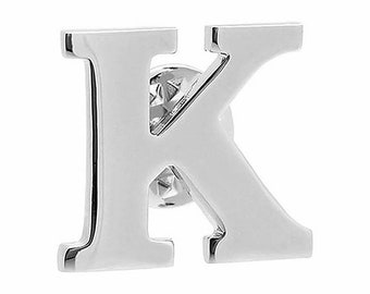 Alphabet Letter K Lapel Pin