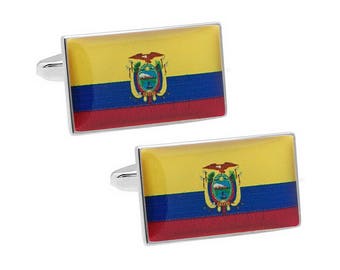 Ecuador Flag Cufflinks