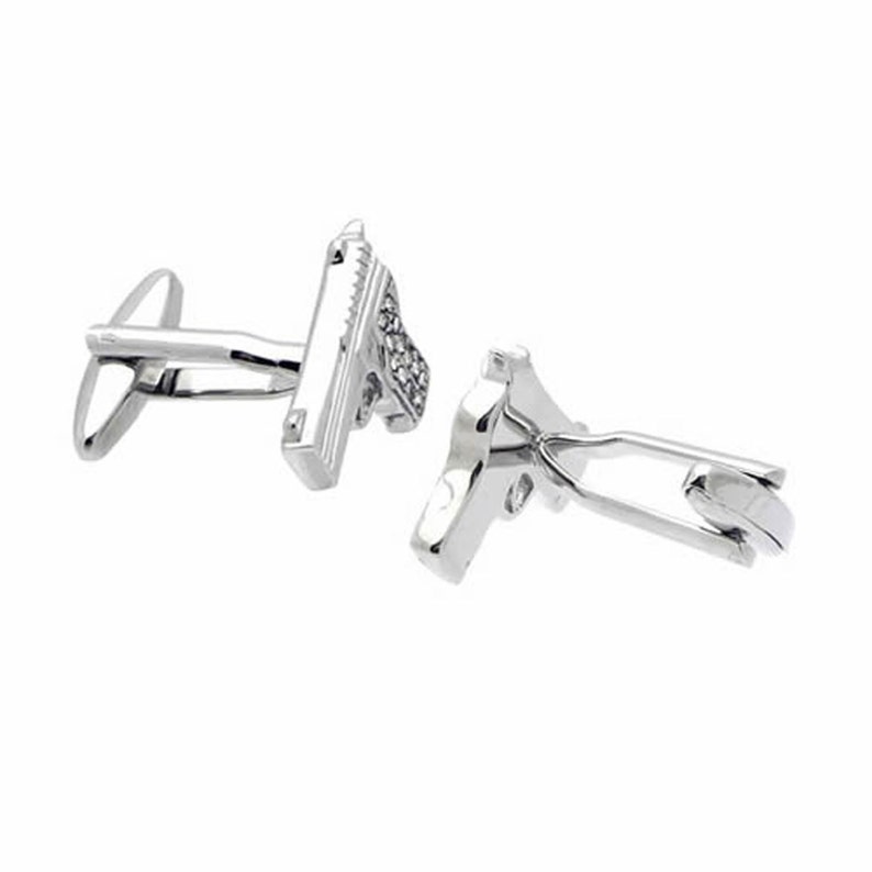 Handgun Revolver Cufflinks