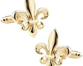 Gold Lily Emblem Cufflinks