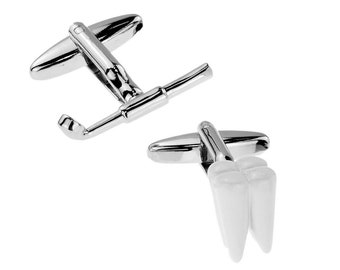 Tooth and Mirror Dental Tool cufflinks