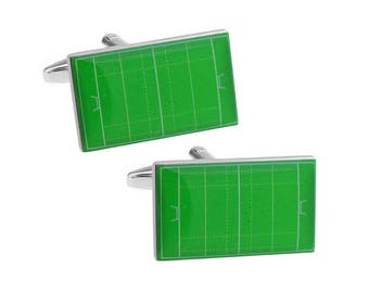 Rugby Field Cufflinks