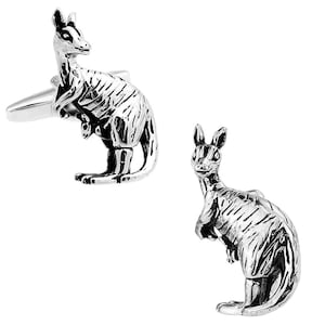 Silver Kangaroo Cufflinks