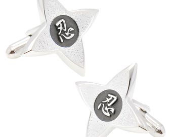 Ninja Shuriken Cufflinks