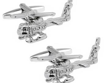 UH-1 Huey Helicopter Cufflinks