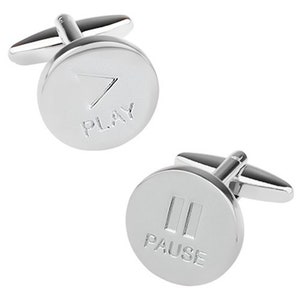 Music Movie Pause & Play Cufflinks