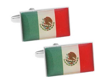 Mexico  Flag Cufflinks