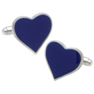 Blue Heart Cufflinks image 2