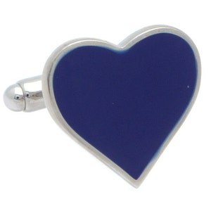 Blue Heart Cufflinks image 1