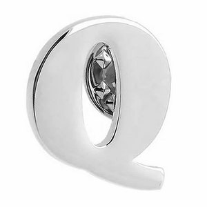 Alphabet Letter Q Lapel Pin