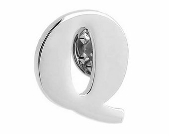 Alphabet Letter Q Lapel Pin