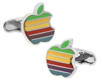 Apple Rainbow Cufflinks