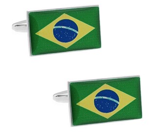Brazil Flag Cufflinks