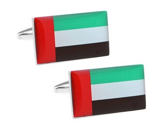 UAE United Arab Emirates Flag Cufflinks