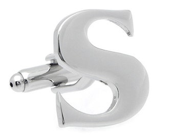 LETTER S ALPHABET CUFFLINKS