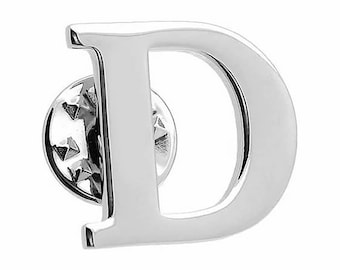 Alphabet Letter D Lapel Pin