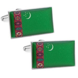 Turmenistan Flag Cufflinks