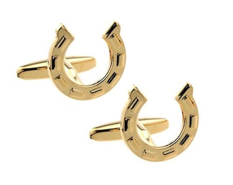 Gold Horseshoe Cufflinks