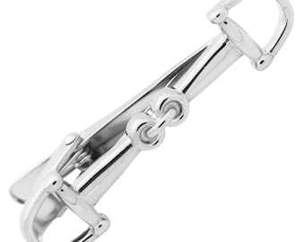 Silver Horse Bit Tie Clip Tie Bar