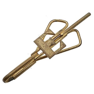 Vintage Gold Tone Tie bar Tie clip with Letter E #469