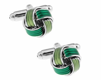 GREEN KNOT CUFFLINKS