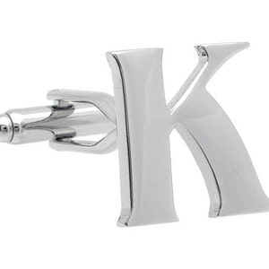 LETTER K ALPHABET CUFFLINKS image 1