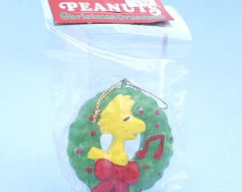 Vintage 1980's Snoopy Ornament Woodstock MIP