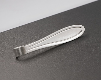 Vintage Georg Jensen Sterling Silver Tie Clip #82, Denmark with Box