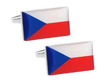 Czechia Czech Republic Flag Cufflinks