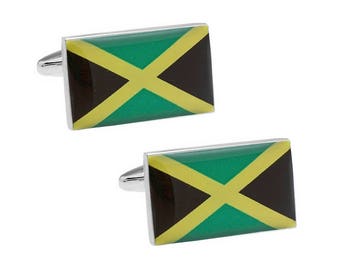 Jamaica Flag Cufflinks