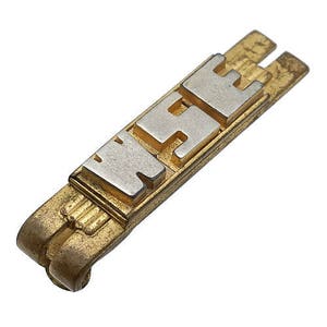 Vintage Gold Tone Tie bar Tie clip with Initial WSE #612