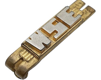 Vintage Gold Tone Tie bar Tie clip with Initial WSE #612