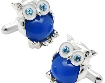 Silver Owl Cufflinks