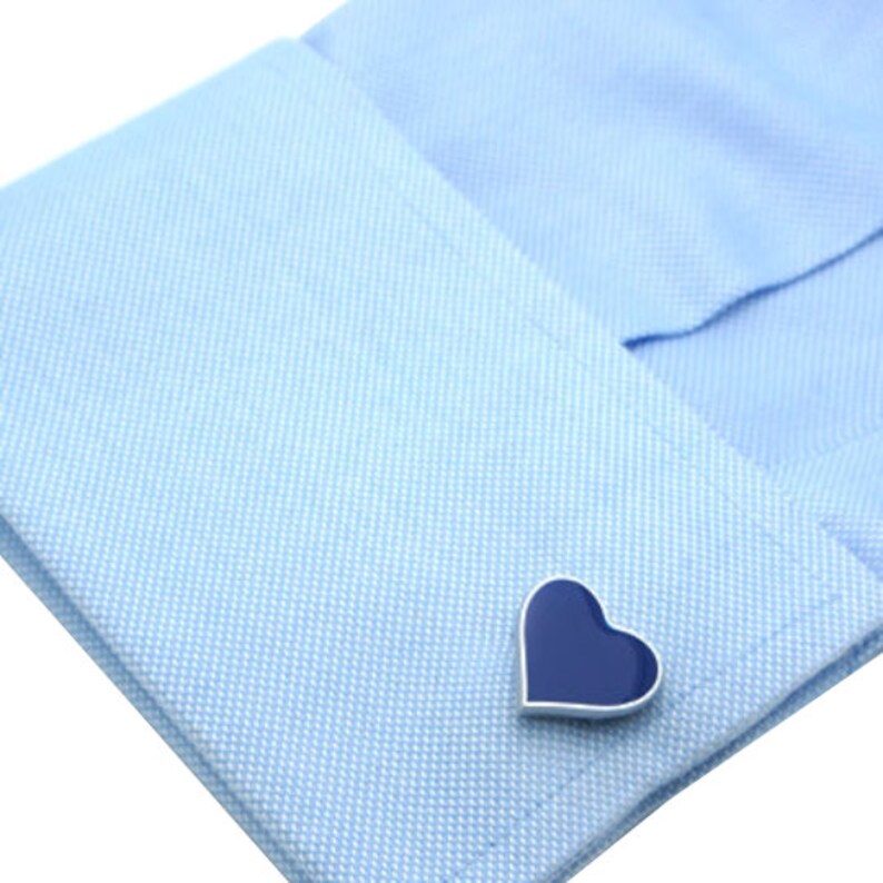 Blue Heart Cufflinks image 4