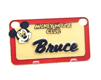 Vintage Mickey Mouse Bicycle License Plates Bruce